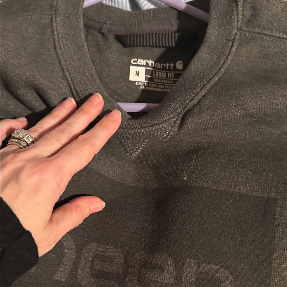 Carhartt women’s Dark Gray Crewneck Sweater CHEER